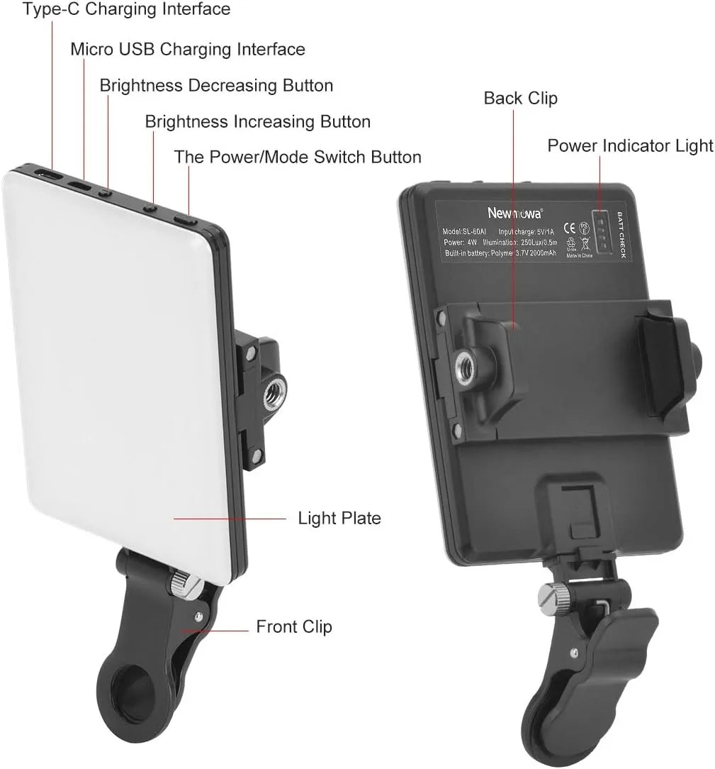 LED Clip-on Selfie & Video Conference Light